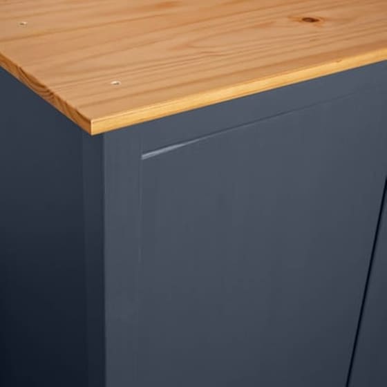 Vidaxl Ντουλάπα Hill Range Δίφυλλη Γκρι 89x50x170 Εκ. Ξύλο Πεύκου image 2