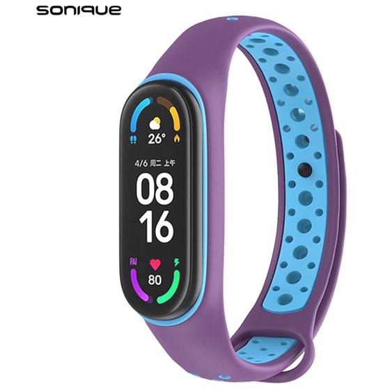 Λουράκι Sonique Σιλικόνης για Xiaomi Smart Band 7 - Μωβ image 0