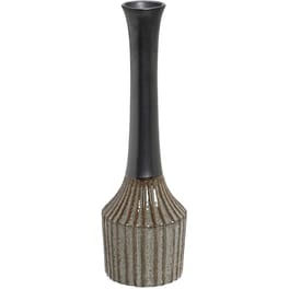 Διακοσμητικό Βάζο Espiel Κεραμικό 11.5x36.8cm - Μαύρο/Γκρι