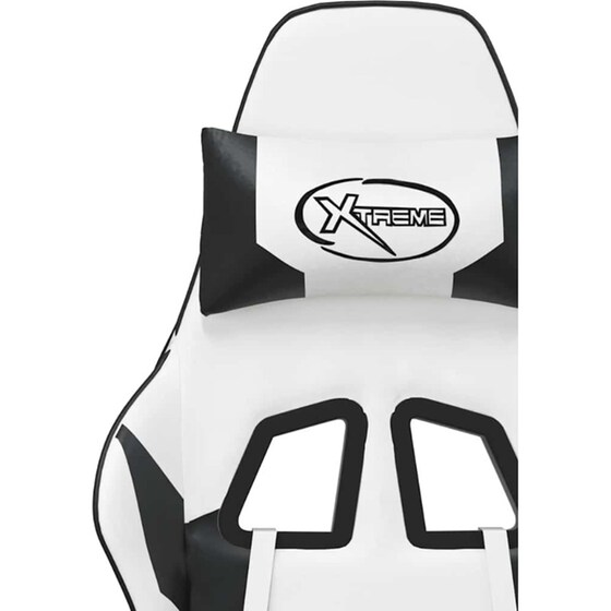 Καρέκλα Gaming VIDAXL 3143697 με Ρυθμιζόμενα Μπράτσα από Τεχνητό Δέρμα - Λευκό / Μαύρο image 7