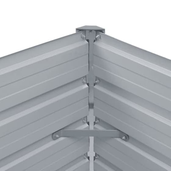 Vidaxl Ζαρντινιέρα Υπερυψωμένη Γκρι 100x40x45 Εκ. Γαλβανισμ. Χάλυβας image 2