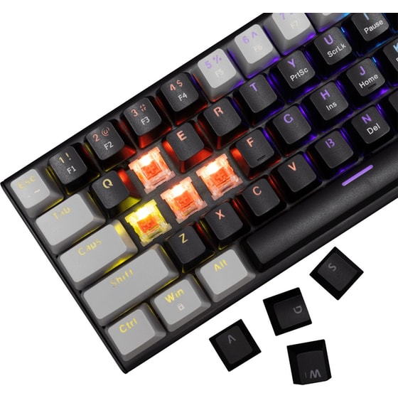 White Shark Wakizashi -2 Ενσύρματο Gaming Πληκτρολόγιο με Red διακόπτες - Black (US) image 3