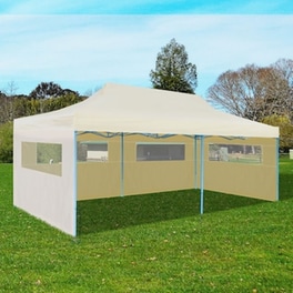 Vidaxl Τέντα Εκδηλώσεων Pop-up Πτυσσόμενη Κρεμ 3 X 6 Μ.