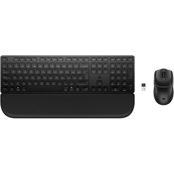 HP 580C Ασύρματο Σετ Πληκτρολόγιο & Ποντίκι διπλής λειτουργίας με στήριγμα παλάμης - Black (US) image 0