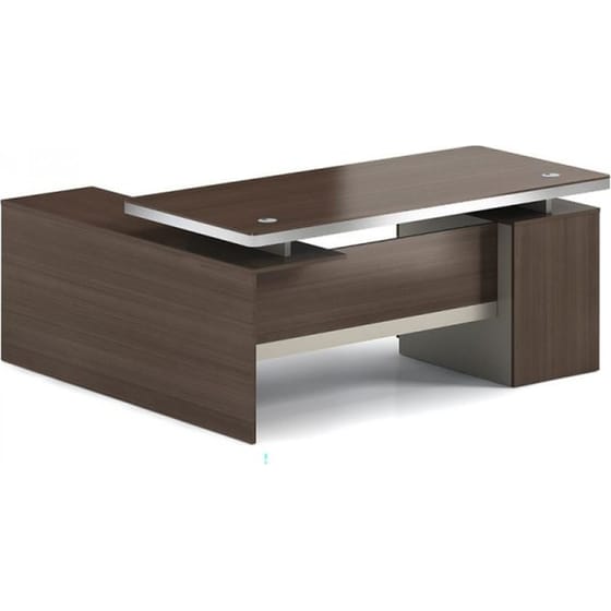 Γραφείο με Αναστρέψιμη Γωνία 24Mall 200x160x75cm Καρυδί / Μπεζ C534788 image 0