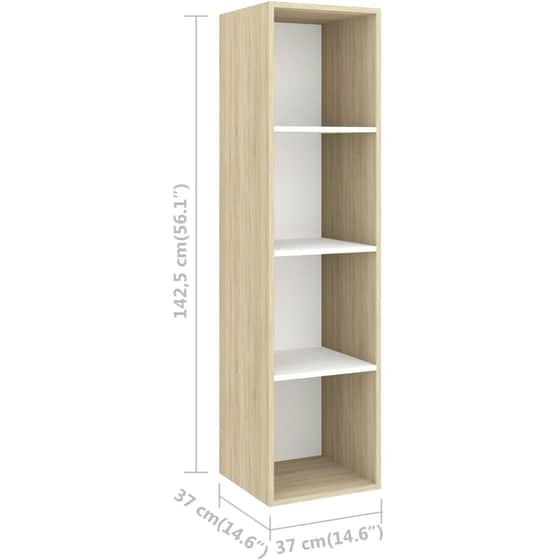 Έπιπλα Τηλεόρασης VidaXL Μοριοσανίδα 2 Τμχ 37x37x142.5cm - Καφέ image 4