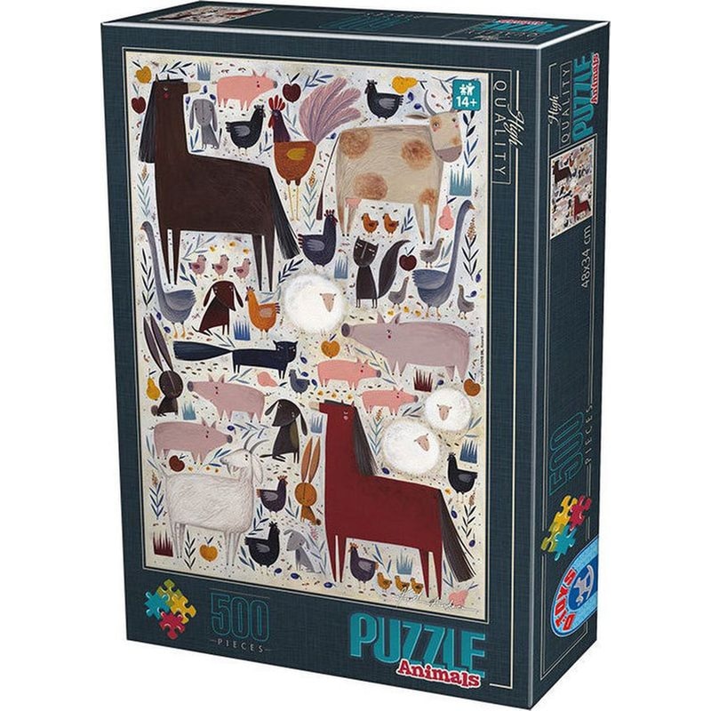 Παζλ D-toys Kürti Andrea Farm Animals (500 Κομμάτια)