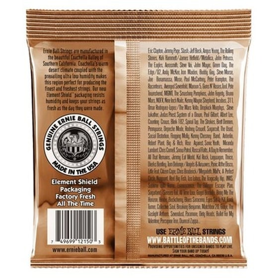 Σετ 6 Χορδές Ακουστικής Κιθάρας Ernie Ball Earthwood Phosphor Bronze 010-050 image 2