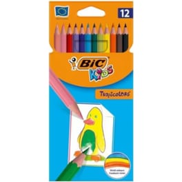 Ξυλομπογιές BIC Kids Tropicolors Wallet 12 Τεμάχια