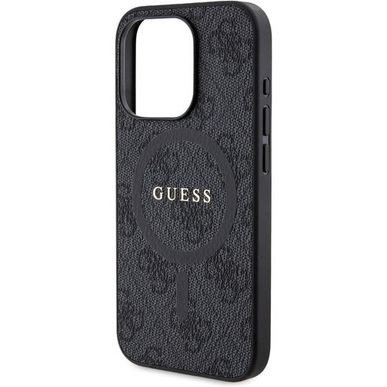 Θήκη Apple iPhone 15 Pro - Guess 4g Logo Collection Magsafe Ring Stand Hard Case - Μαύρο image 2