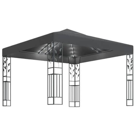 Κιόσκι Vidaxl Ατσάλι με Φώτα 3x3m - Ανθρακί image 1