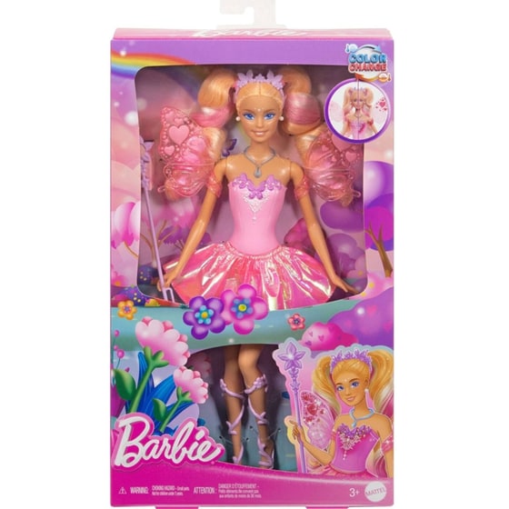 Συλλεκτική Κούκλα Mattel Barbie Fantasy Fairy 11" Doll With Color Change Wings And Outfit image 0