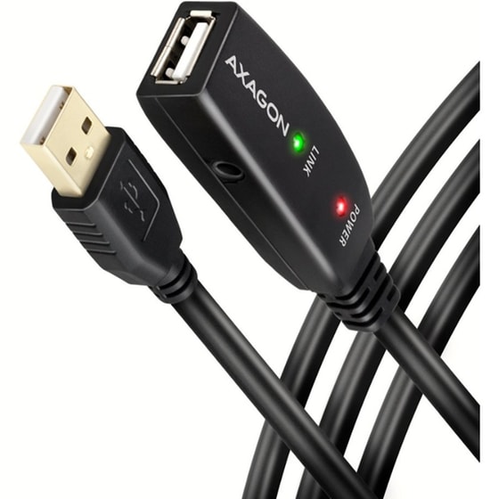 Καλώδιο USB 2.0 AXAGON ADR-205 USB-A Male σε USB-A Female - Μαύρο image 0