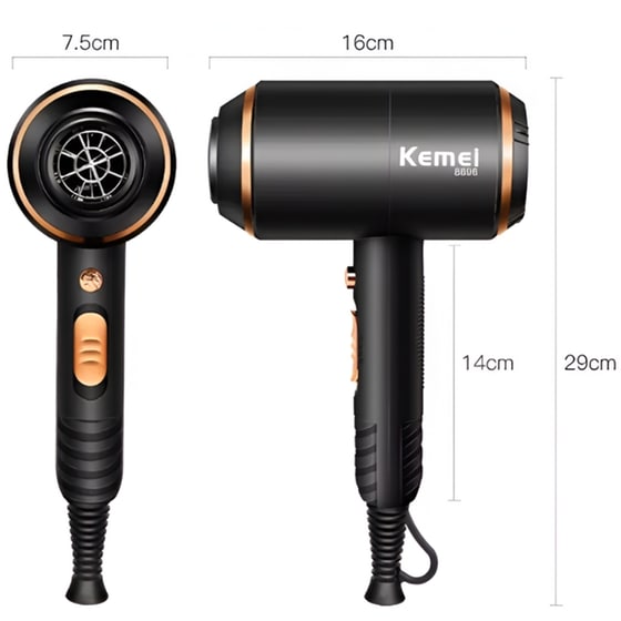 Σεσουάρ Μαλλιών KEMEI KM-8896 1700 W Μαύρο image 1