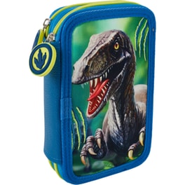Κασετίνα Παραλληλόγραμμη Γεμάτη Coolbee Dinosaur Διπλή