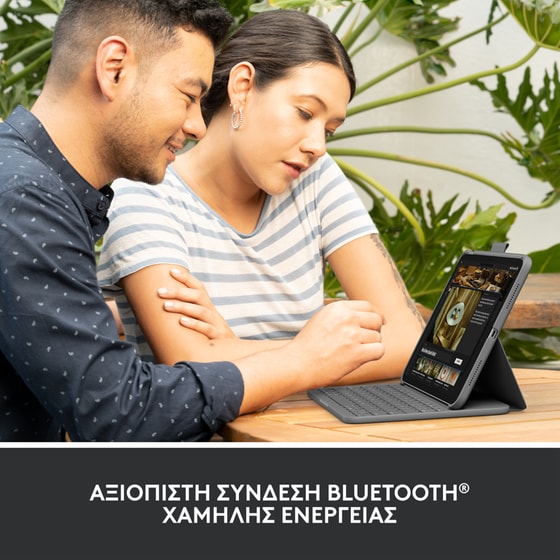 Logitech Slim Folio Πληκτρολόγιο για iPad 10.9" 10th Gen - Γραφίτης image 3