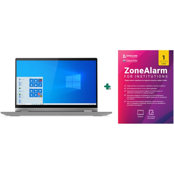 Laptop Lenovo Flex 14ALC05 14" FHD (Ryzen R5-5500U/8GB/256GB SSD/Radeon Graphics/Win10HomeS) + Antivirus ZoneAlarm για 2 έτη image 0