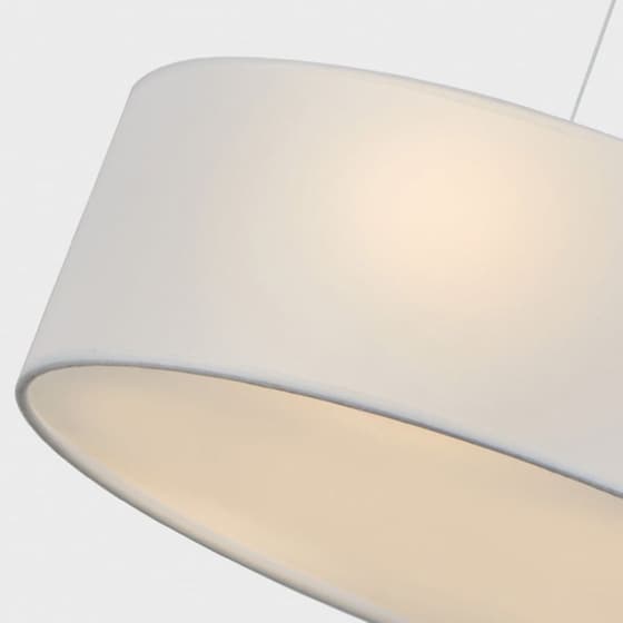 Φωτιστικό Οροφής Τρίφωτο Homelighting Cozy 77-8239 Υφασμάτινο - Λευκό image 4