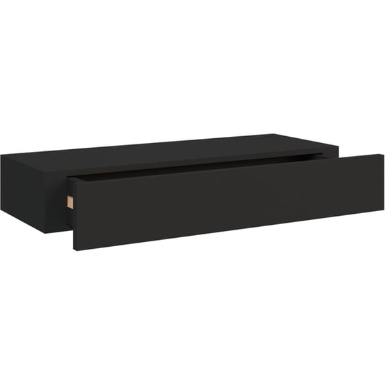 Ράφια Τοίχου VidaXL με Συρτάρια από MDF 60x23.5 cm 2 Τμχ - Μαύρο image 6