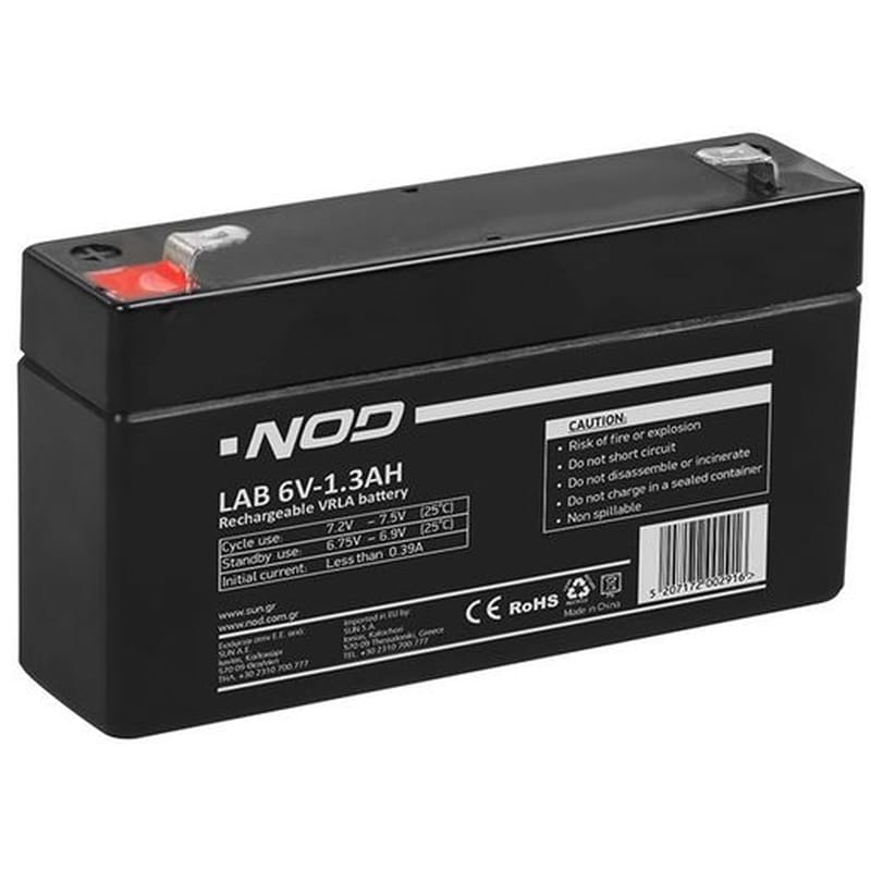 Nod Lab 6v1.3ah Lead Acid Battery