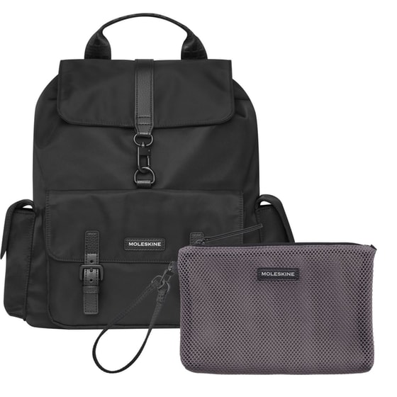 Τσάντα Laptop Moleskine πλάτης Medium - Μαύρη image 3