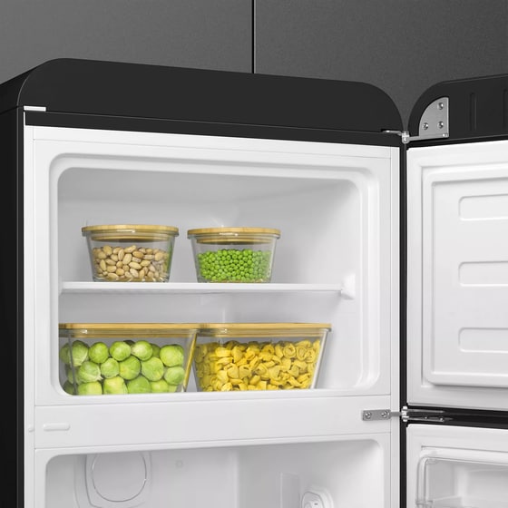 SMEG FAB30RBL6 294 Lt Μαύρο Δίπορτο Ψυγείο image 4
