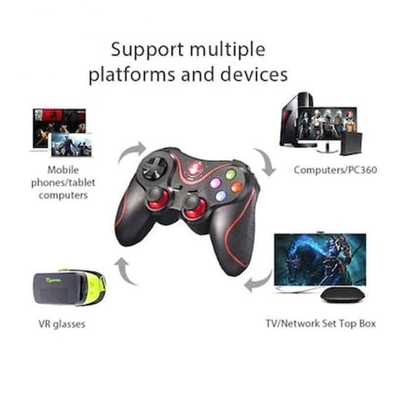 Gamepad Ασύρματο για PC, PS3 & Android Μαύρο image 1
