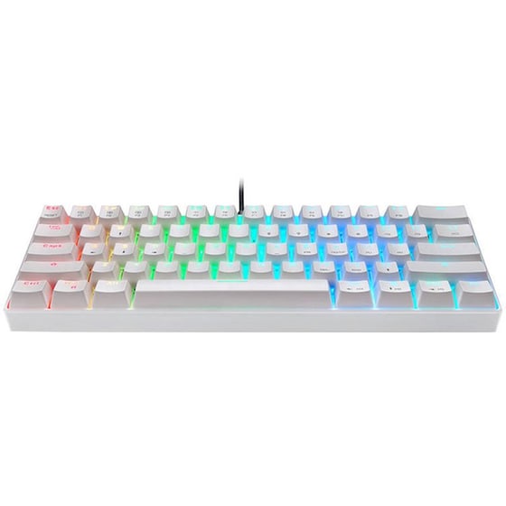 Motospeed Ck61 Μηχανικό Gaming Ενσύρματο Πληκτρολόγιο RGB Λευκό (US) image 3