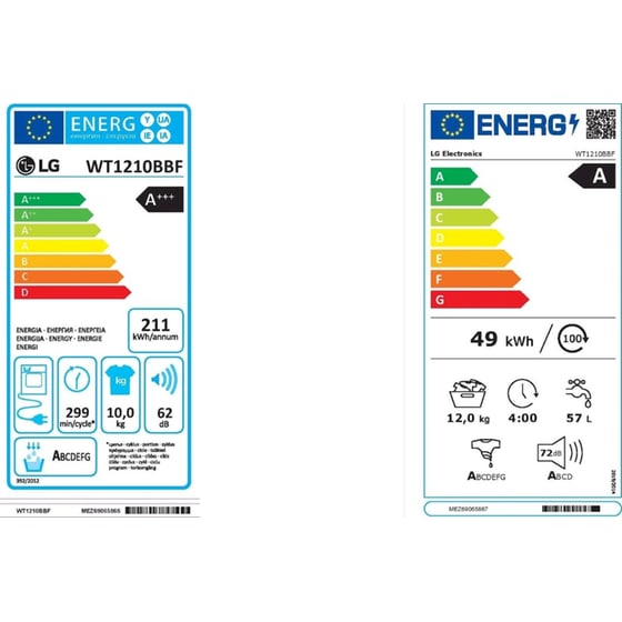 LG WT1210BBF WashTower 12kg/10kg 1.400 Στροφές με WiFi Ανθρακί Πλυντήριο Στεγνωτήριο Ρούχων image 8