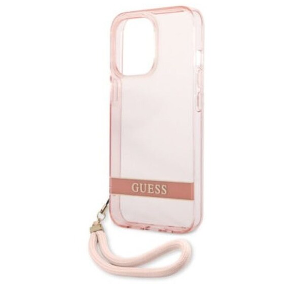 Θήκη Apple iPhone 13 Pro - Guess Με Κορδόνι Χειρός - Ροζ image 5