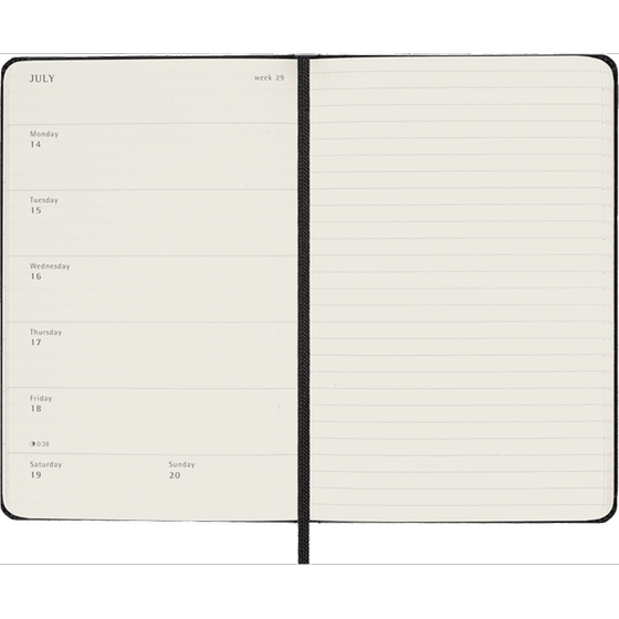 Ακαδημαϊκό Ημερολόγιο Εβδομαδιαίο Moleskine 2024-25 18Μ Pocket Black Hard image 1