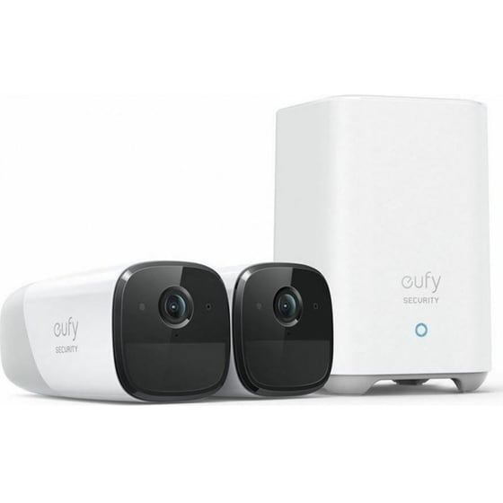 Ασύρματη IP Camera Anker Eufycam 2 Pro 2K Επιτραπέζια με WiFi & Ανίχνευση κίνησης 2 Τμχ με Base image 0