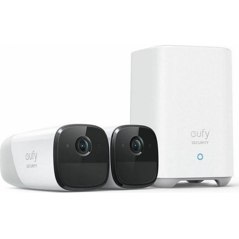 ANKER Ασύρματη IP Camera Anker Eufycam 2 Pro 2K Επιτραπέζια με WiFi Ανίχνευση κίνησης 2 Τμχ με Base