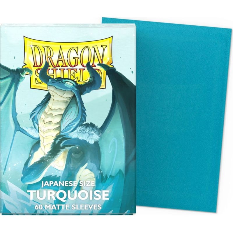 DRAGON SHIELD Dragon Shield Sleeves Japanese Small Size - Matte Turquoise (60 Sleeves)