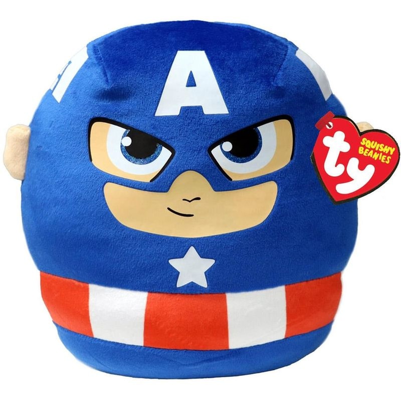 TY Λούτρινο TY Squishy Beanies Marvel Captain America (38cm) 1607-39355