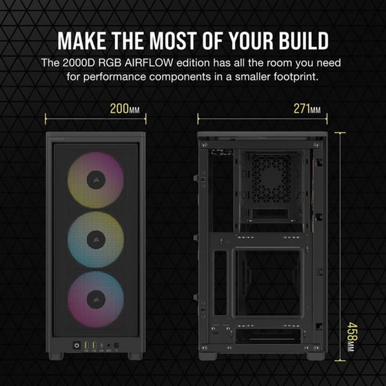 Κουτί Desktop Corsair iCUE 2000D Airflow RGB Mini Tower image 29
