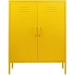 Ντουλάπα Μεταλλική Nextdeco Δίφυλλη 102x80x40cm - Κίτρινο