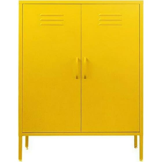 Ντουλάπα Μεταλλική Nextdeco Δίφυλλη 102x80x40cm - Κίτρινο image 0