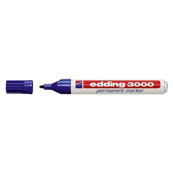 Μαρκαδόρος Ανεξίτηλος Edding 3000 Μπλε 1.5-3.0 mm image 0
