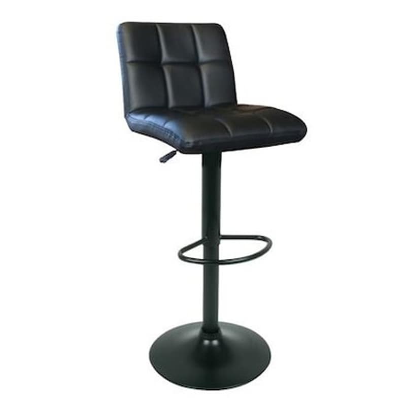 Σκαμπό Μπαρ Δερματινη Pu 2 Τμχ- Μαύρο WOODWELL