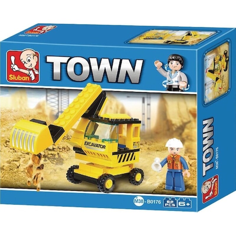 Sluban Τουβλάκια Town, Excavator M38-b0176, 62τμχ