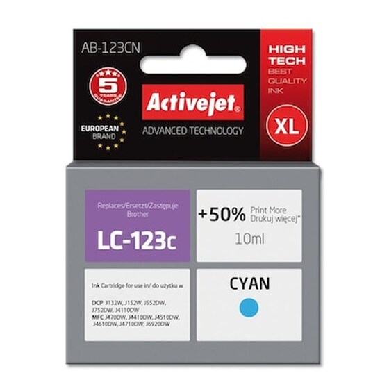 Συμβατό Brother Lc123c Κυανό Μελάνι Εκτυπωτή lc121c image 0