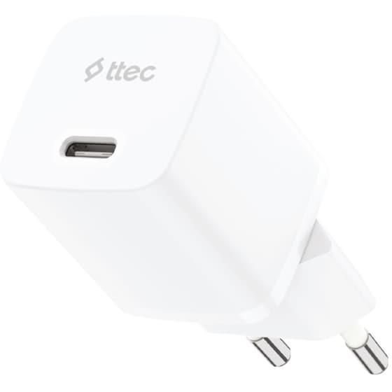 Φορτιστής Πρίζας TTEC 2SCG20B 20W USB-C - Λευκό image 0