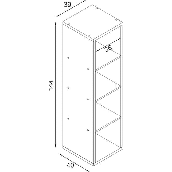 Βιβλιοθήκη Ραφιέρα Επιδαπέδια Kitwood από Μελαμίνη 39x40x144cm - Sonoma/Δρυς image 1