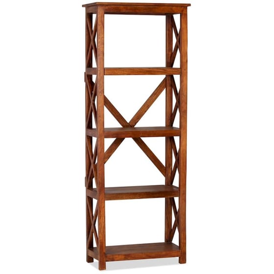 Βιβλιοθήκη VidaXL από Μασίφ Ξύλο Ακακίας 60x30x160 cm - Καφέ image 3