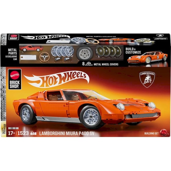 Αυτοκίνητο Mattel Hot Wheels Brick Shop: Elite Series - Lamborghini '71 Miura P400 SV image 0