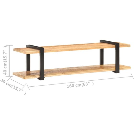 Έπιπλο Τηλεόρασης VidaXL από Ξύλο 160x40x40cm - Καφέ/Μαύρο image 9