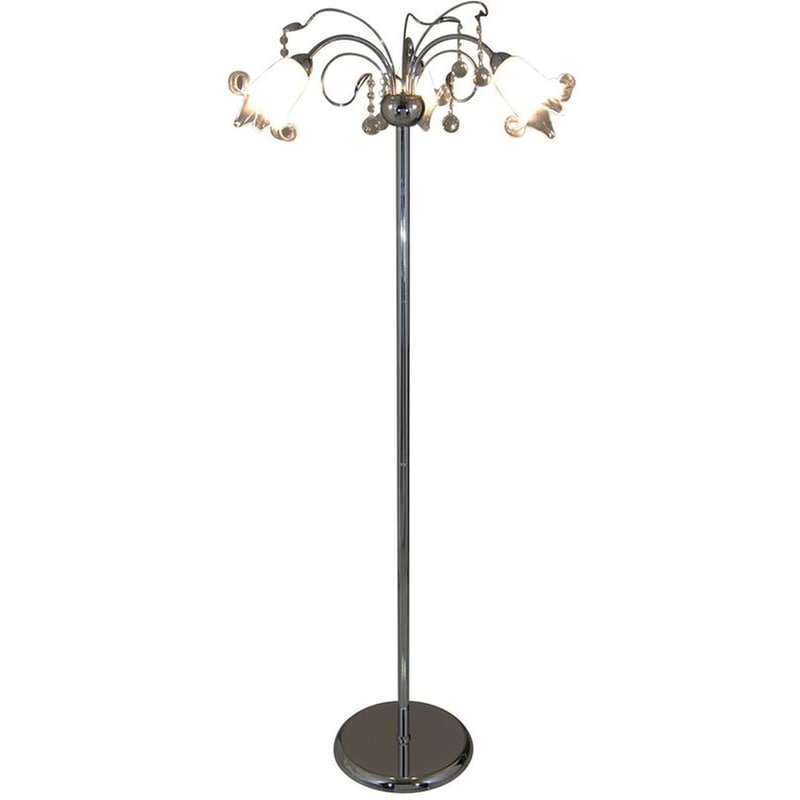 HOMELIGHTING Φωτιστικό Δαπέδου Homelighting από Μέταλλο/Γυαλί 58x58x160 cm - Ασημί