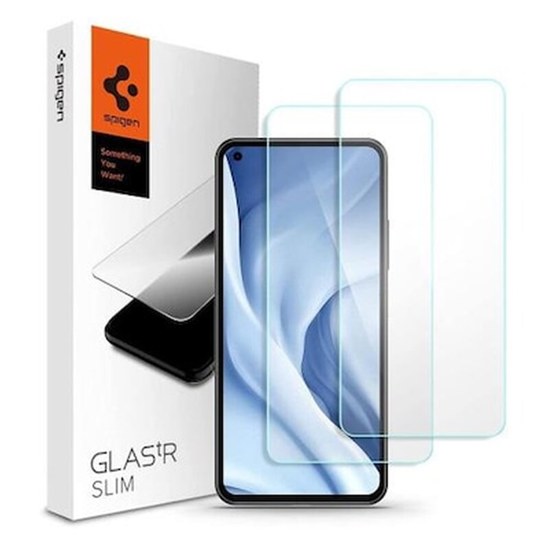 Προστατευτικό οθόνης Xiaomi P40 Lite E/Mi 11 Lite - Spigen Glas.tr Slim Tempered Glass Full Face 2pcs