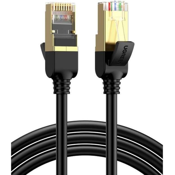Ugreen Nw107 S/ftp Cat7 Καλώδιο Δικτύου Ethernet 1m - Μαύρο image 0
